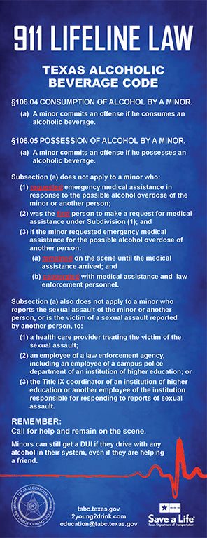 911 Lifeline Law Flyer